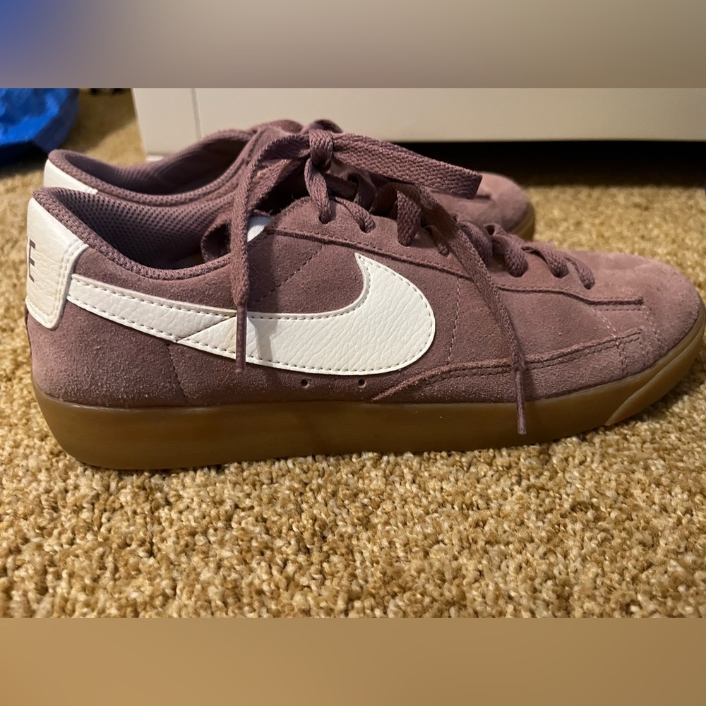 Nike Sport suede sneaker in plum size 10